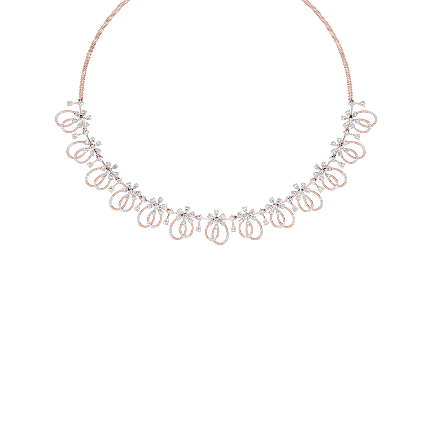 Radiance Cascade Diamond Necklace