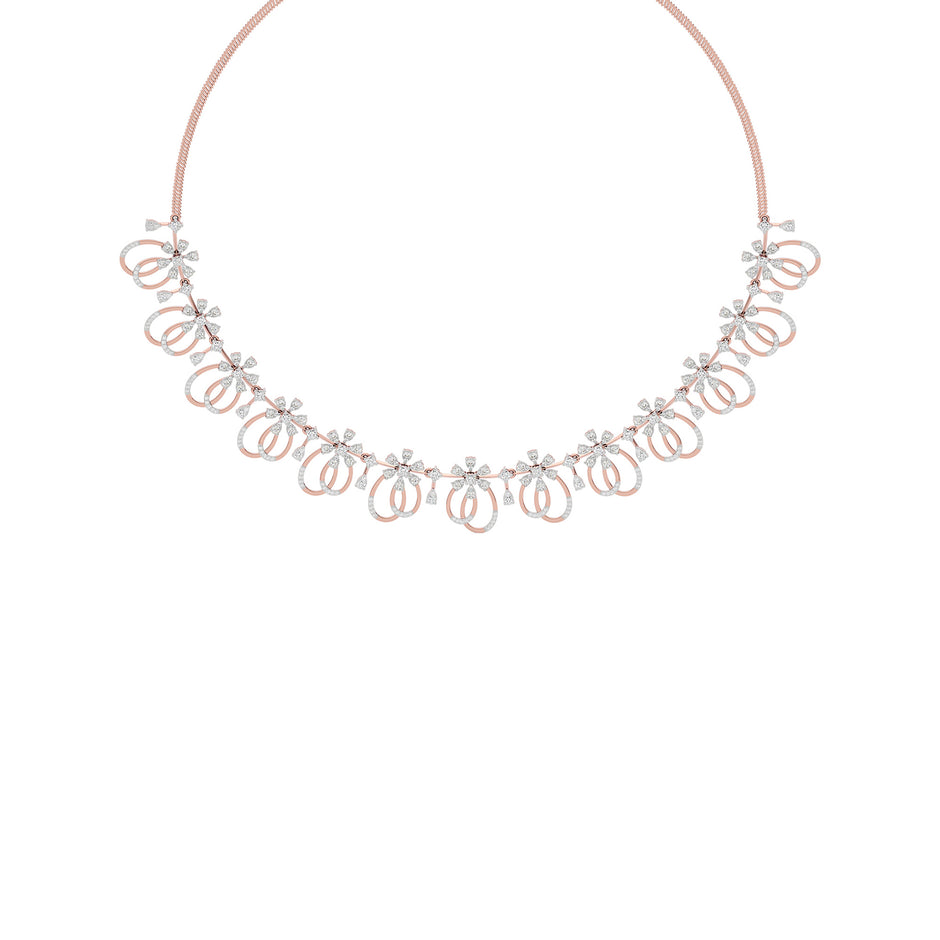 Radiance Cascade Diamond Necklace
