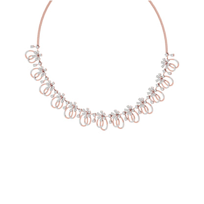 Radiance Cascade Diamond Necklace 18 KT / Rose Gold