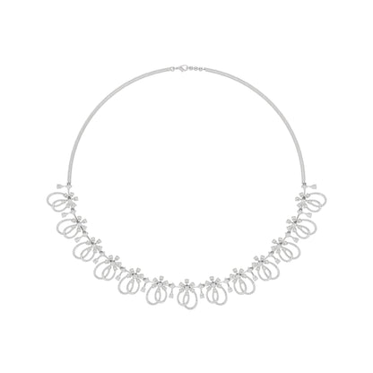 Radiance Cascade Diamond Necklace 18 KT / White Gold