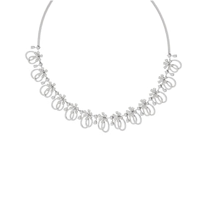 Radiance Cascade Diamond Necklace 18 KT / White Gold
