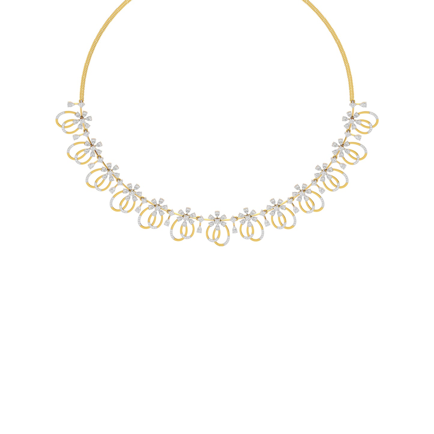 Radiance Cascade Diamond Necklace