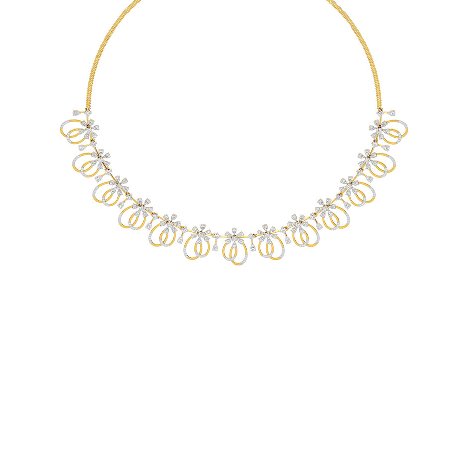 Radiance Cascade Diamond Necklace