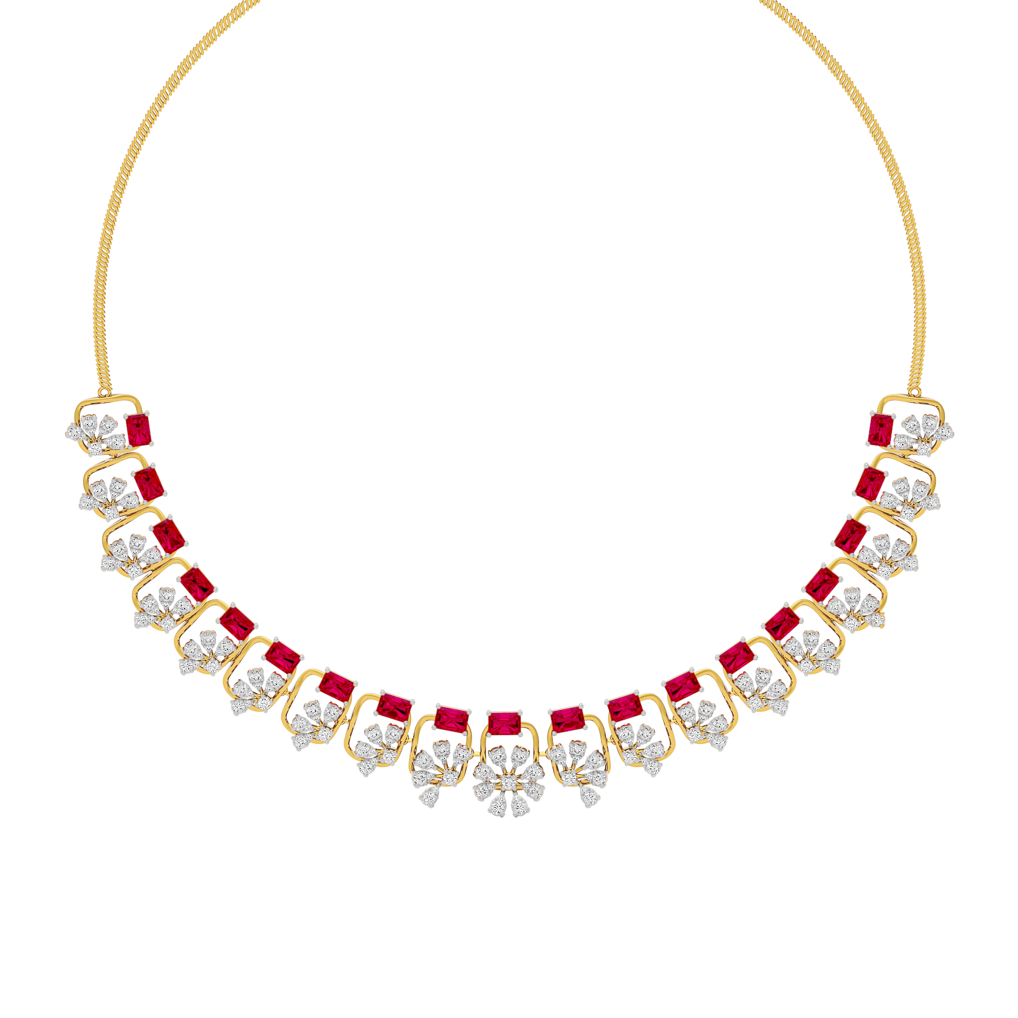 Elegant Spark Diamond Necklace