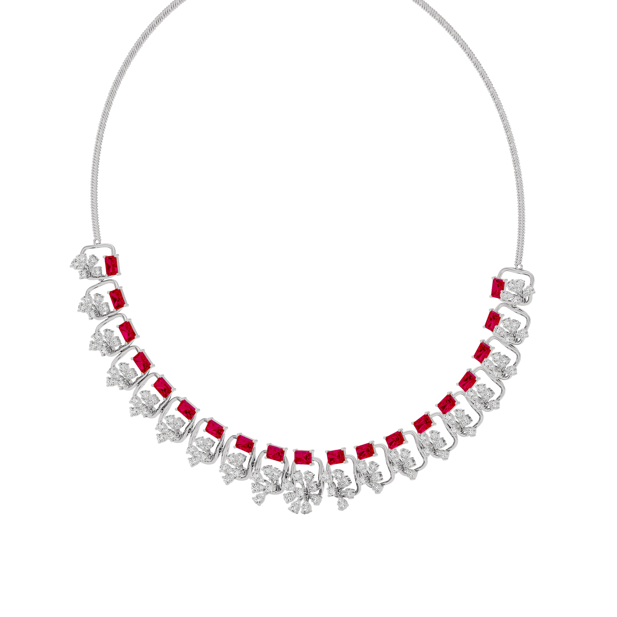 Elegant Spark Diamond Necklace