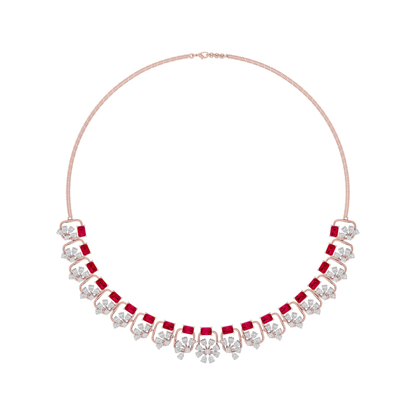 Elegant Spark Diamond Necklace 18 KT / Rose Gold