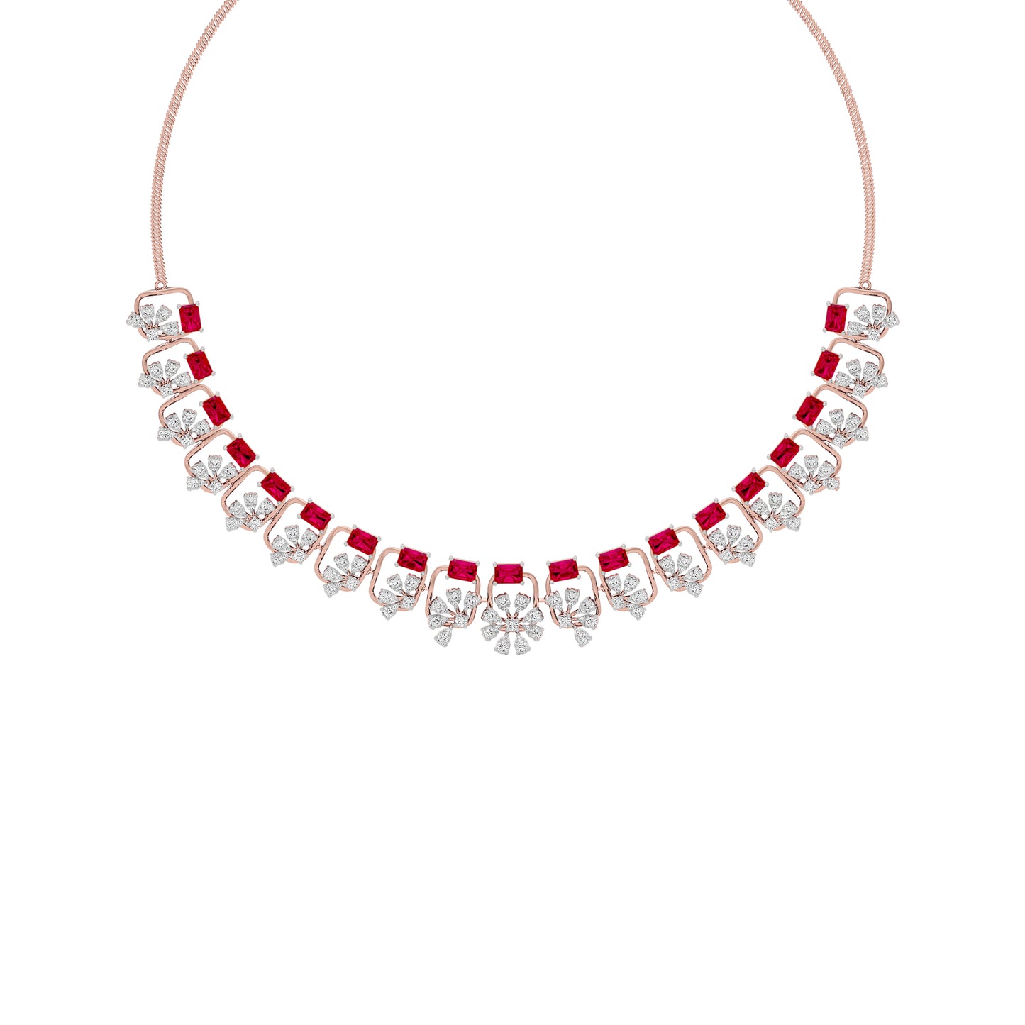 Elegant Spark Diamond Necklace 18 KT / Rose Gold