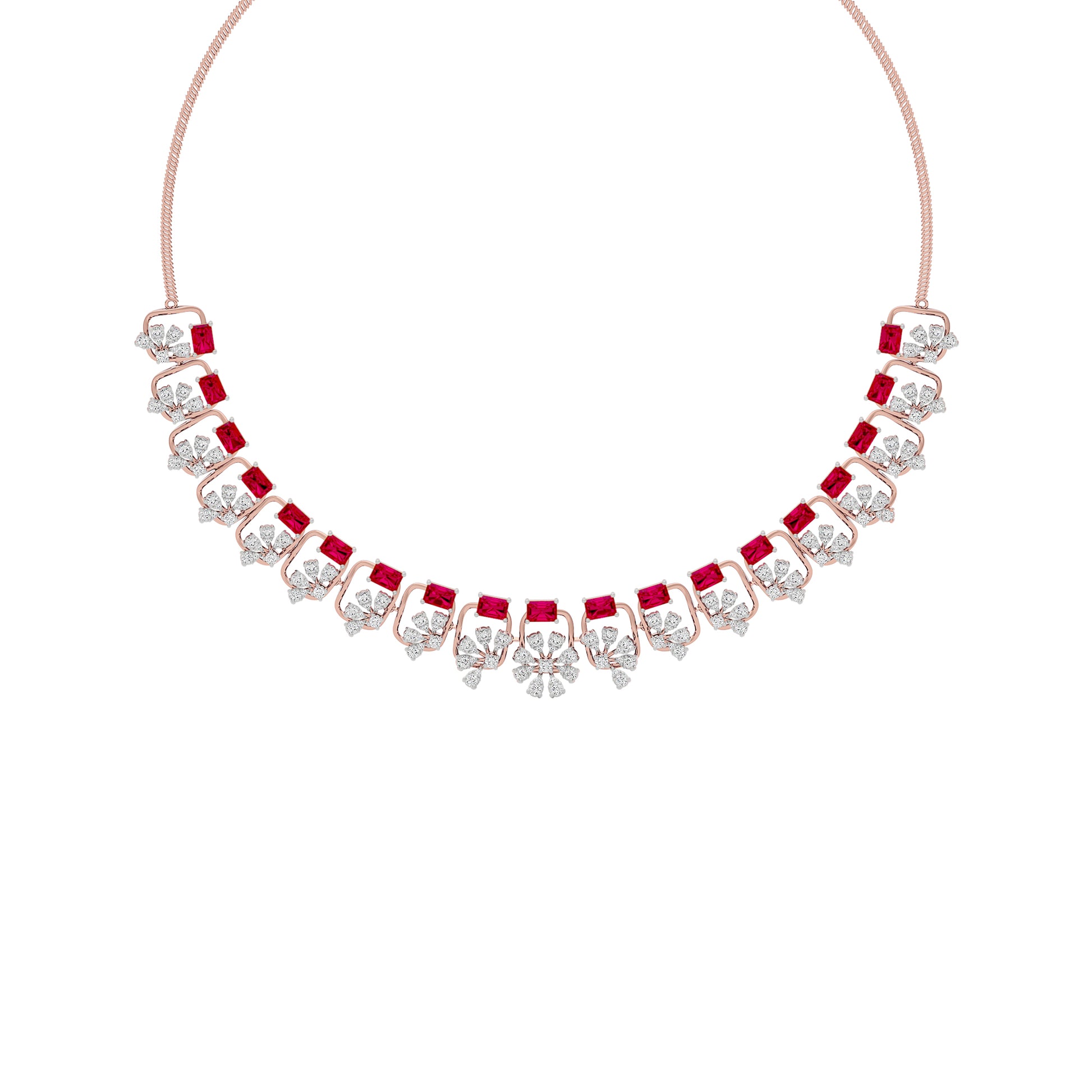 Elegant Spark Diamond Necklace 18 KT / Rose Gold