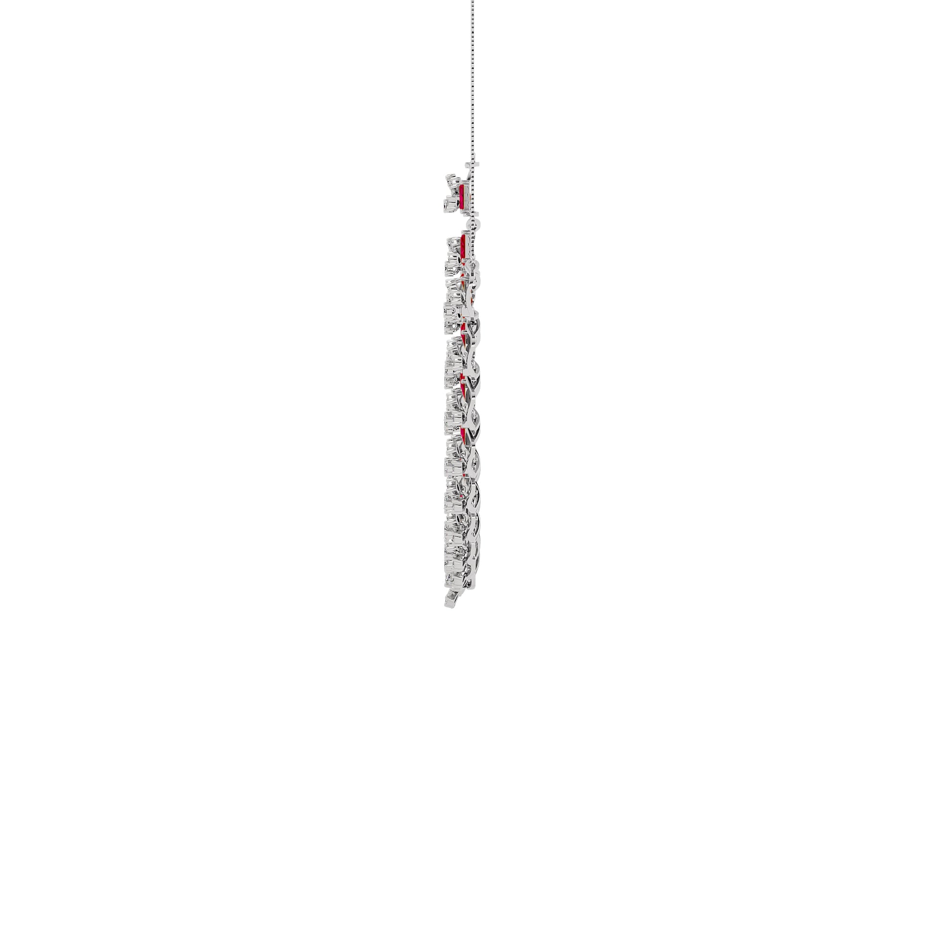 Elegant Spark Diamond Necklace 18 KT / White Gold