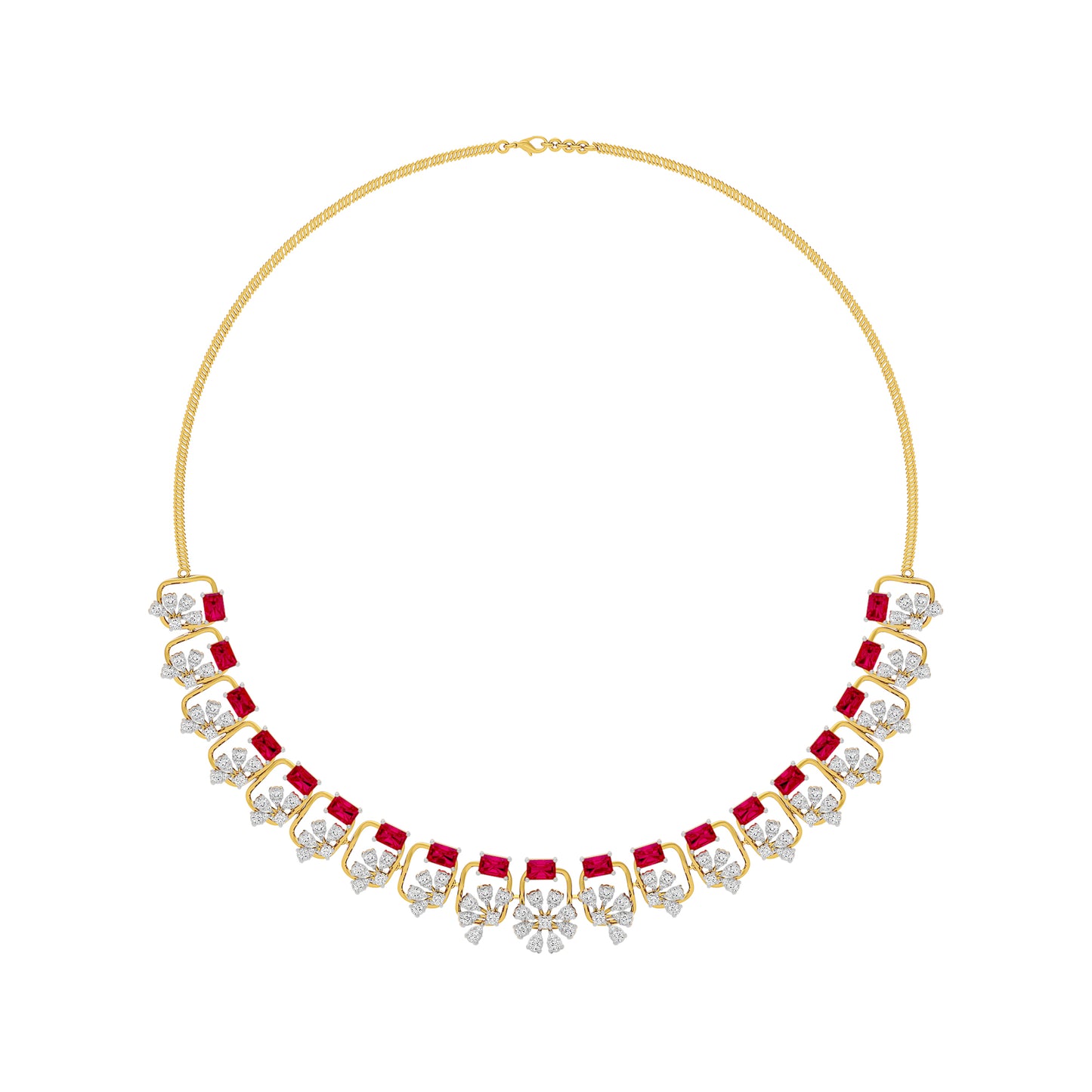 Elegant Spark Diamond Necklace 18 KT / Yellow Gold