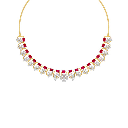 Elegant Spark Diamond Necklace 18 KT / Yellow Gold