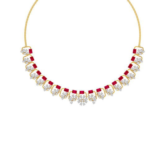 Elegant Spark Diamond Necklace 18 KT / Yellow Gold