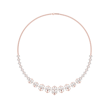 Jewel Embrace Diamond Necklace 18 KT / Rose Gold