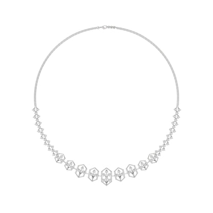 Jewel Embrace Diamond Necklace 18 KT / White Gold
