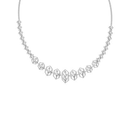 Jewel Embrace Diamond Necklace 18 KT / White Gold