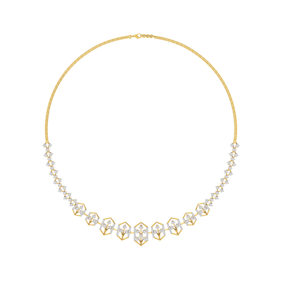 Jewel Embrace Diamond Necklace 18 KT / Yellow Gold