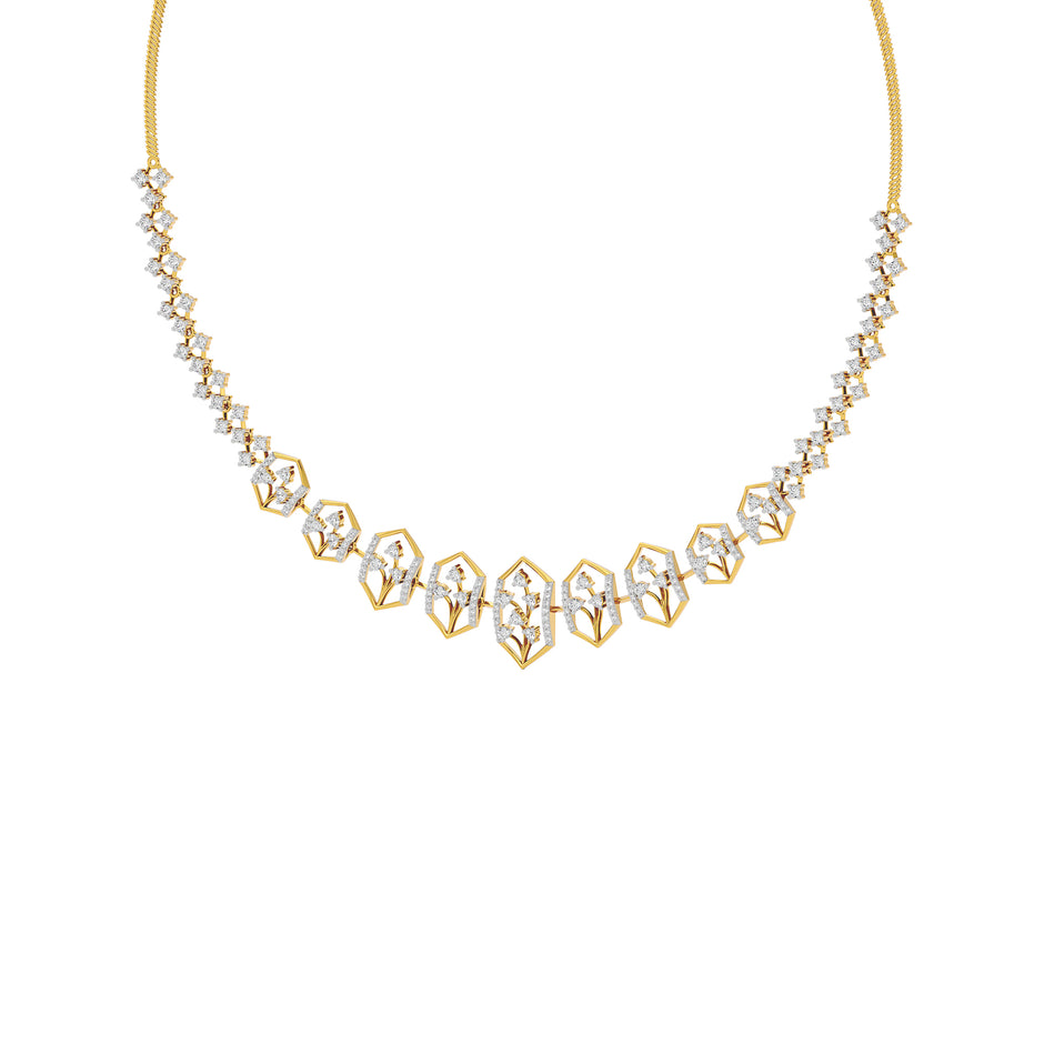 Jewel Embrace Diamond Necklace 18 KT / Yellow Gold