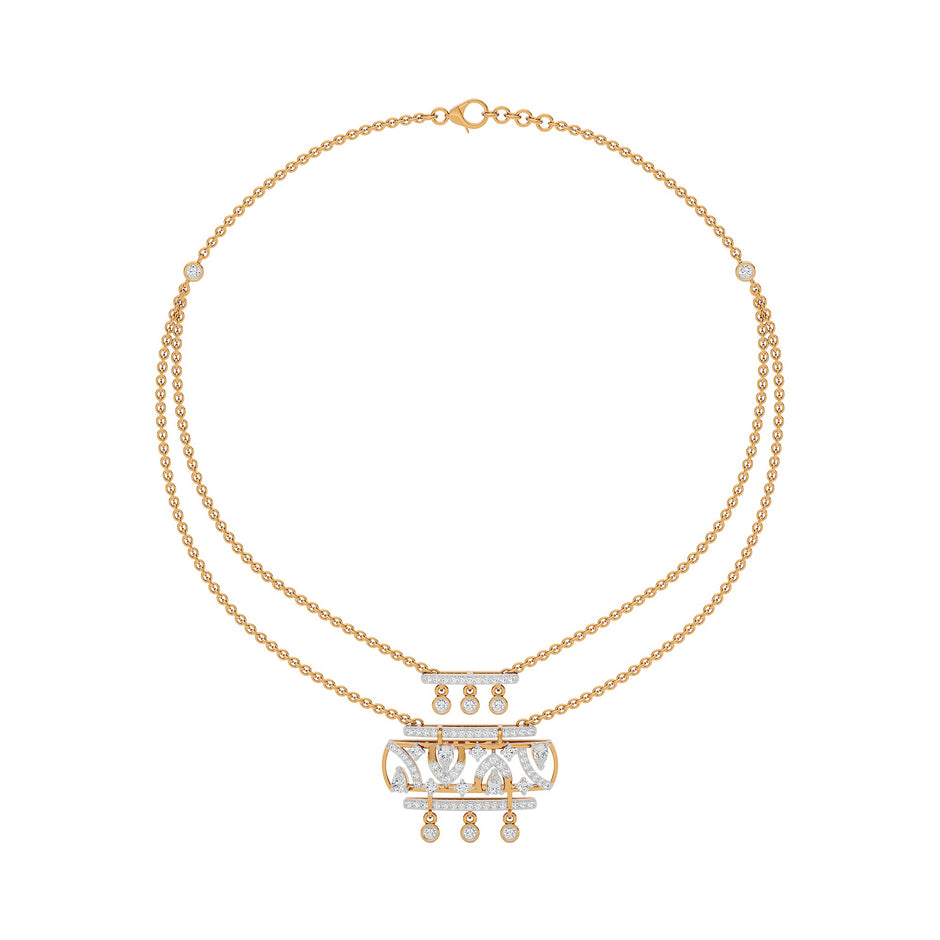 Lumina Point Diamond Necklace 18 KT / Yellow Gold