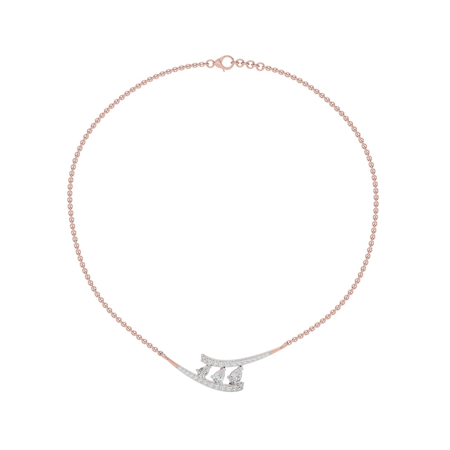 Double Line Drop Necklace