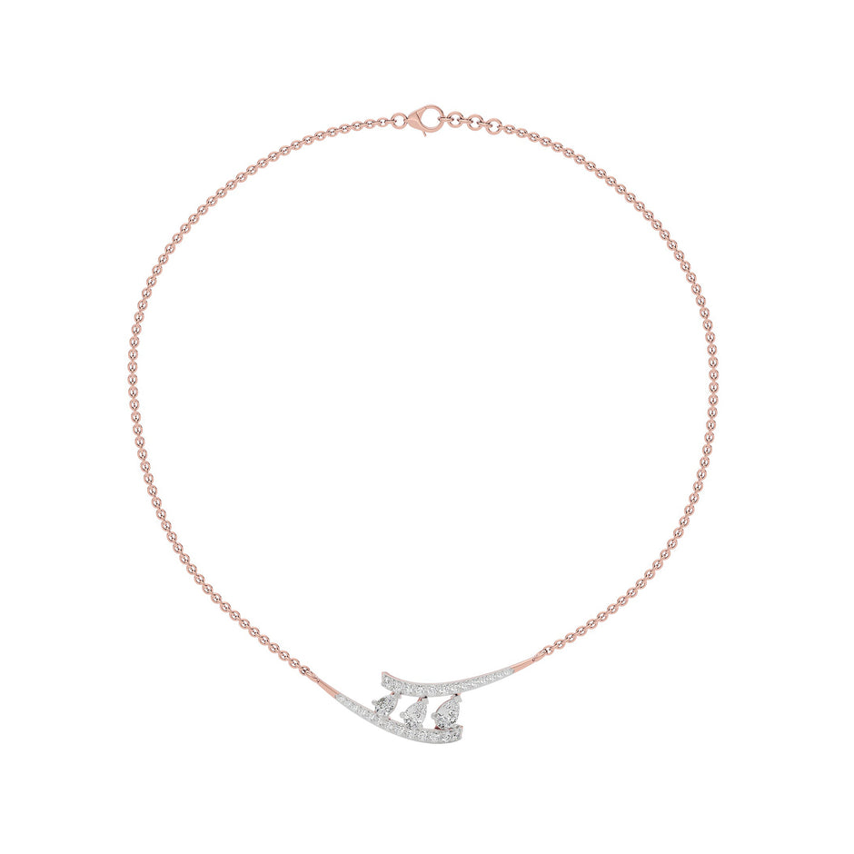Double Line Drop Necklace