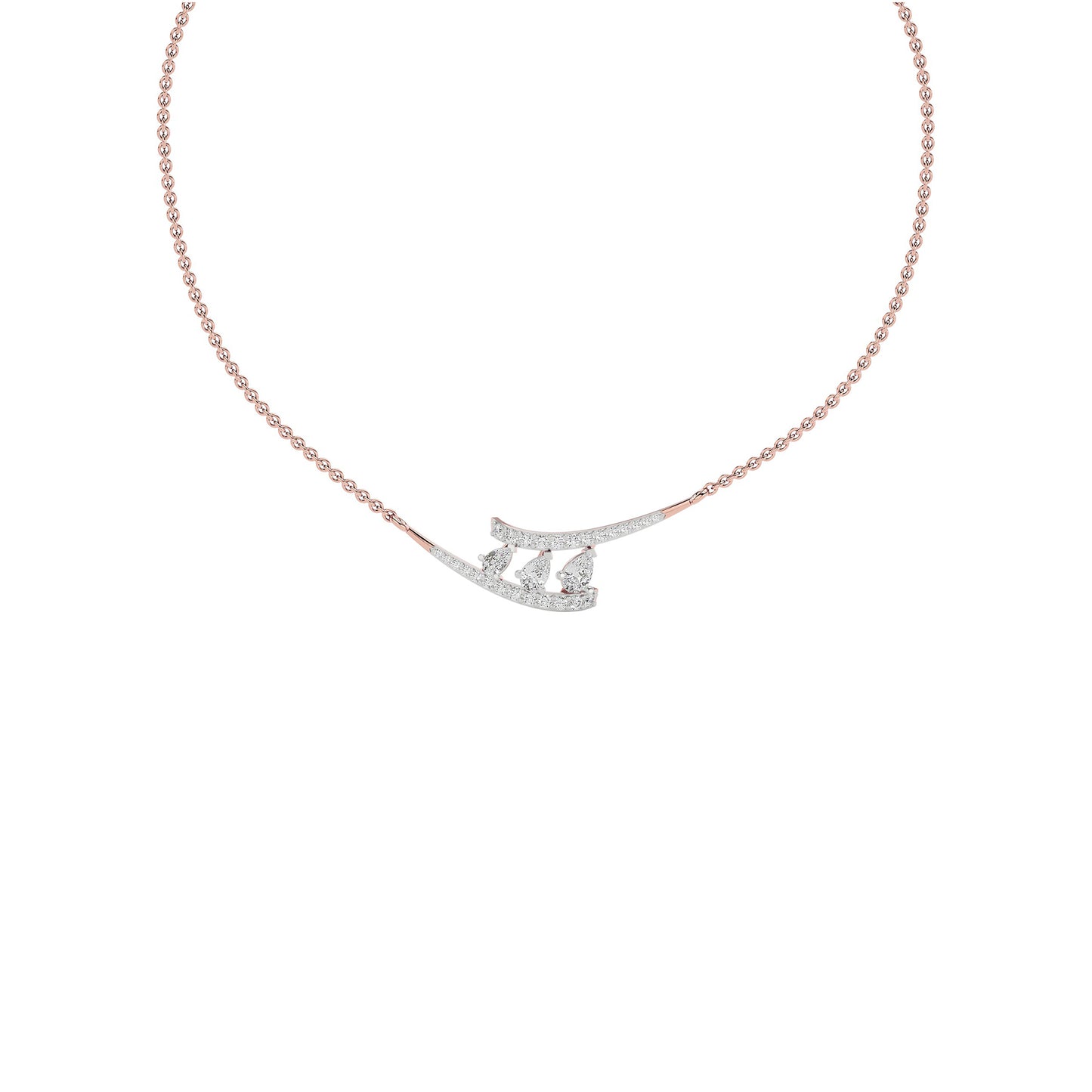 Double Line Drop Necklace