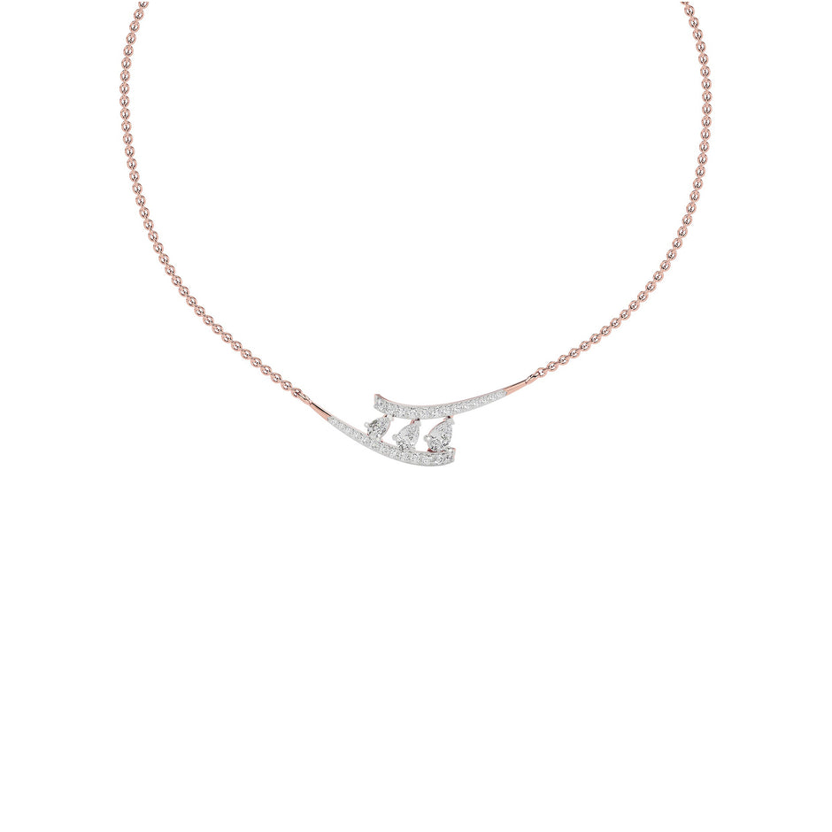 Double Line Drop Necklace