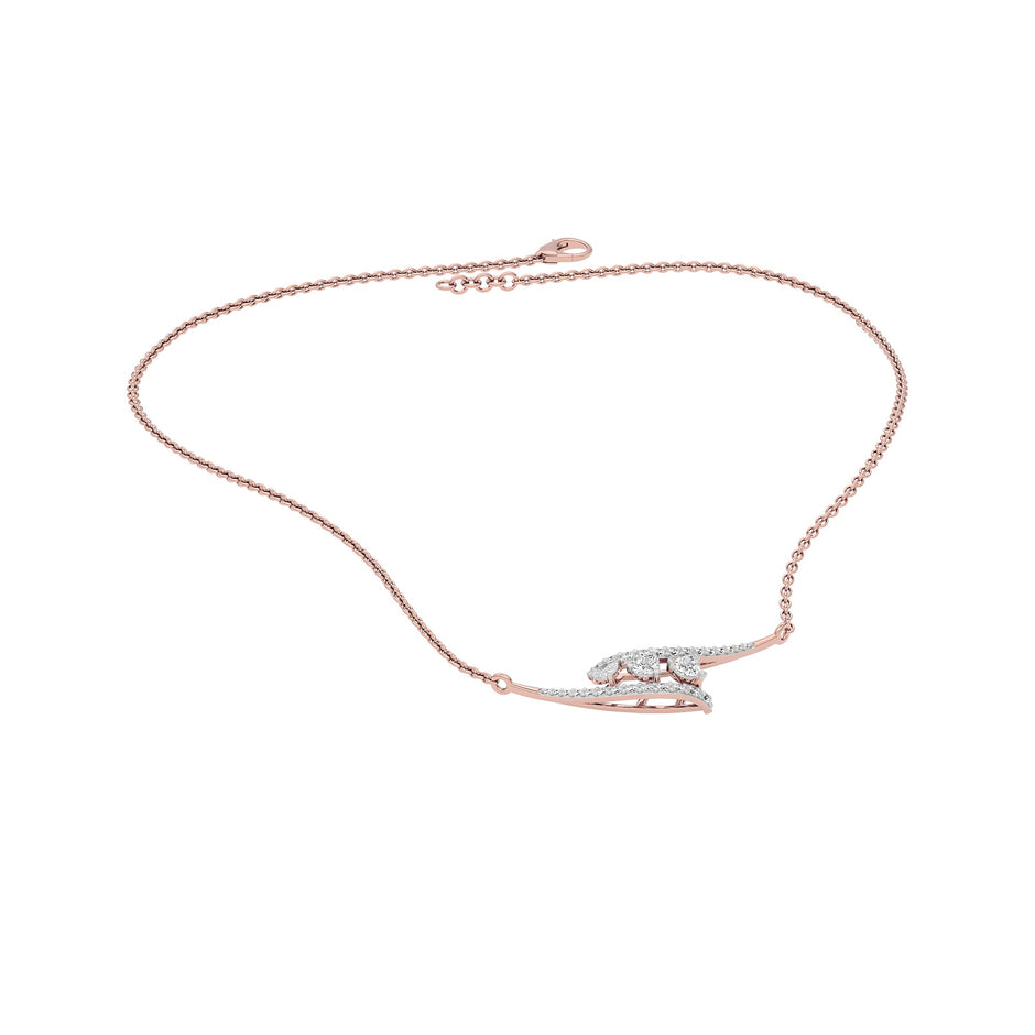 Double Line Drop Necklace 18 KT / Rose Gold