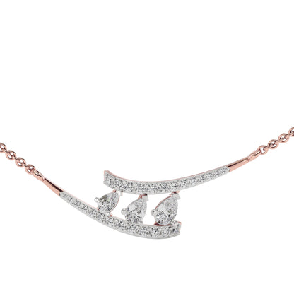 Double Line Drop Necklace 18 KT / Rose Gold