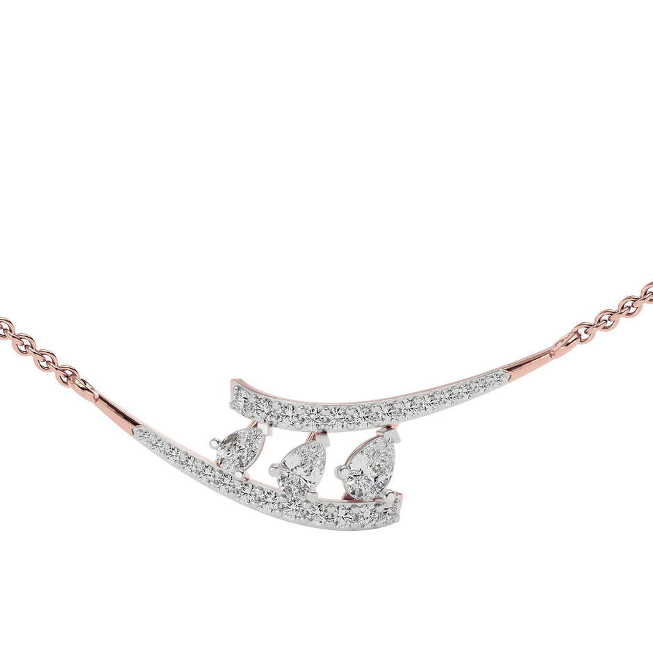 Double Line Drop Necklace 18 KT / Rose Gold