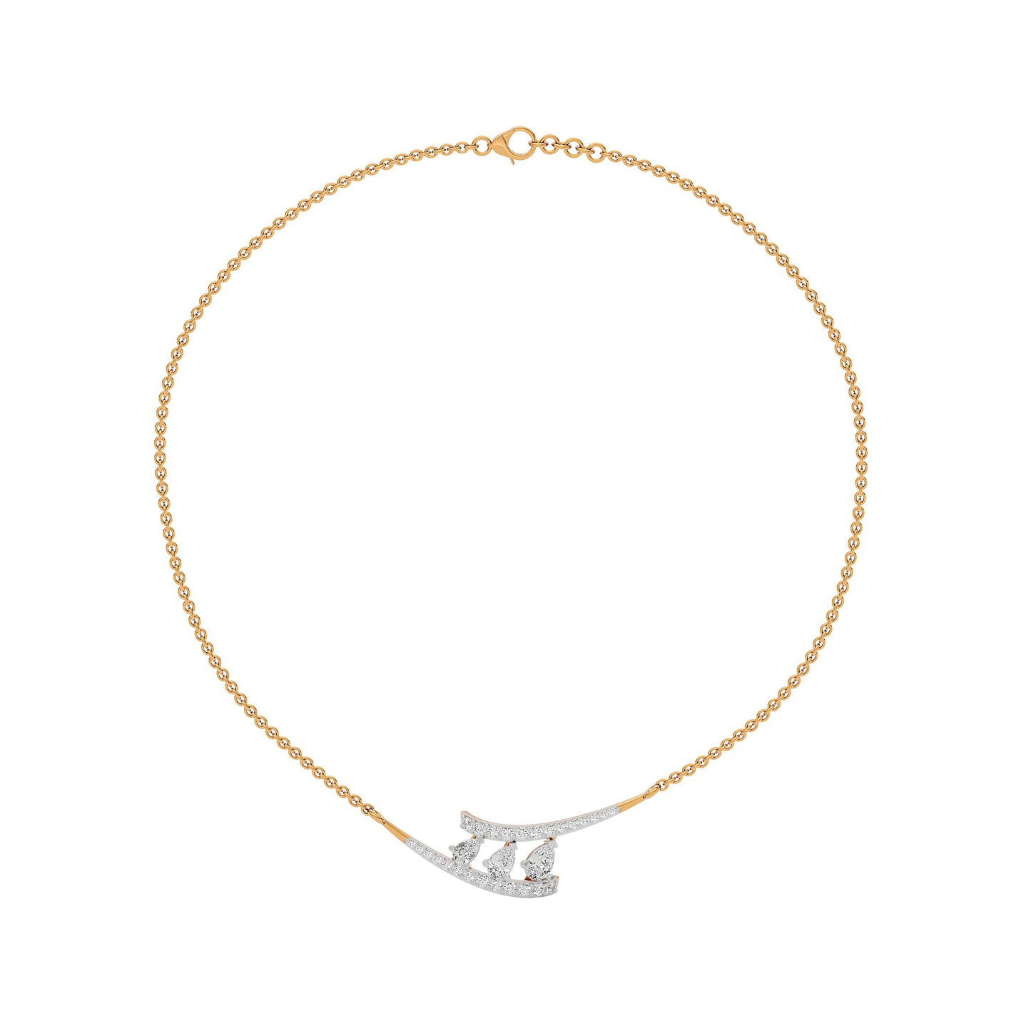 Double Line Drop Necklace