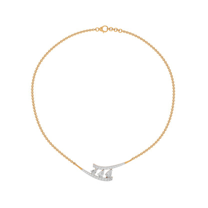 Double Line Drop Necklace