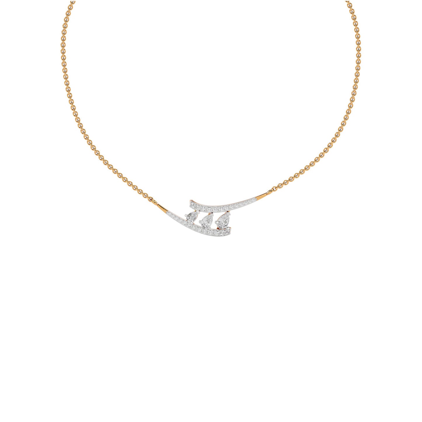 Double Line Drop Necklace