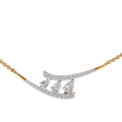 Double Line Drop Necklace 18 KT / Yellow Gold