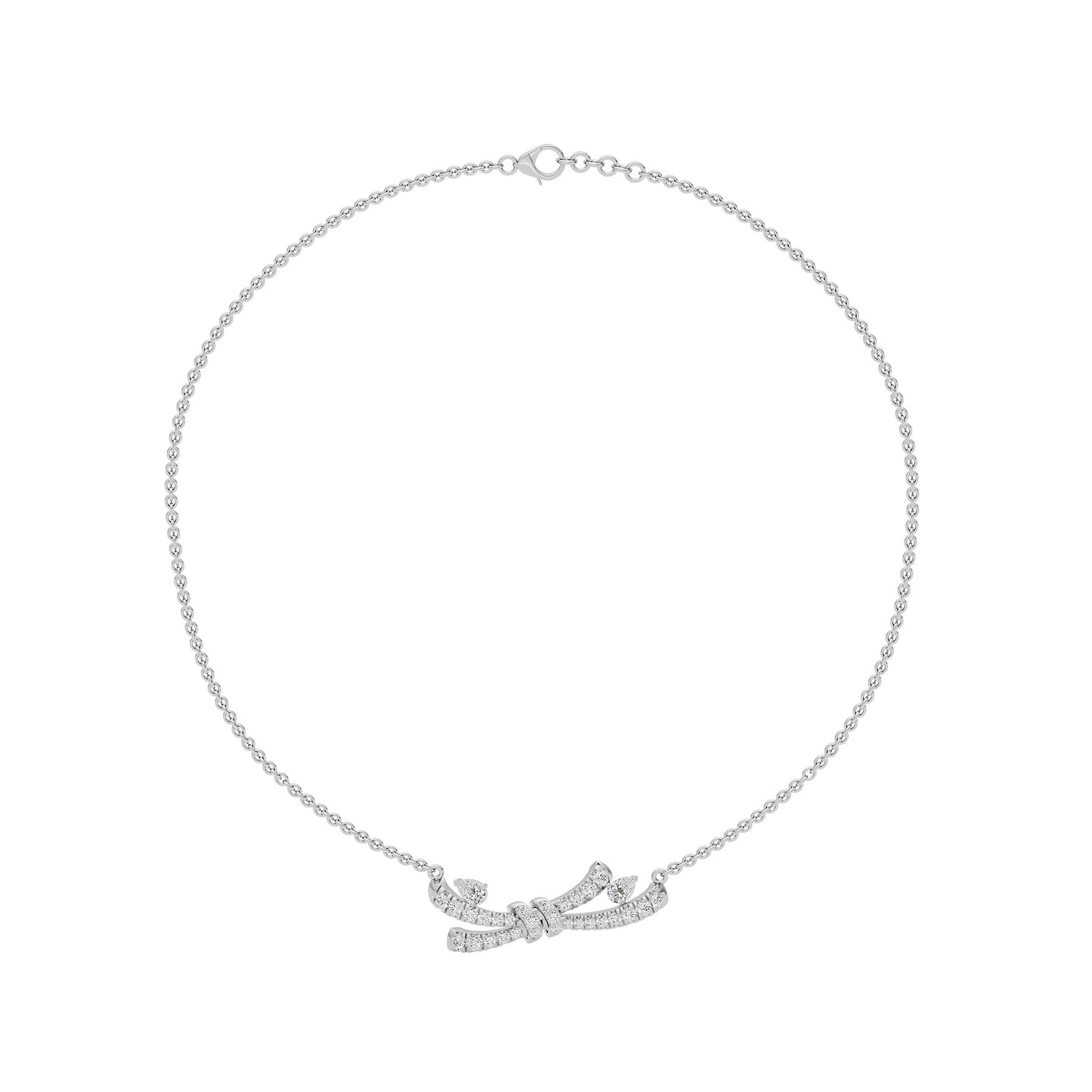 Tie The Knot Diamond Necklace