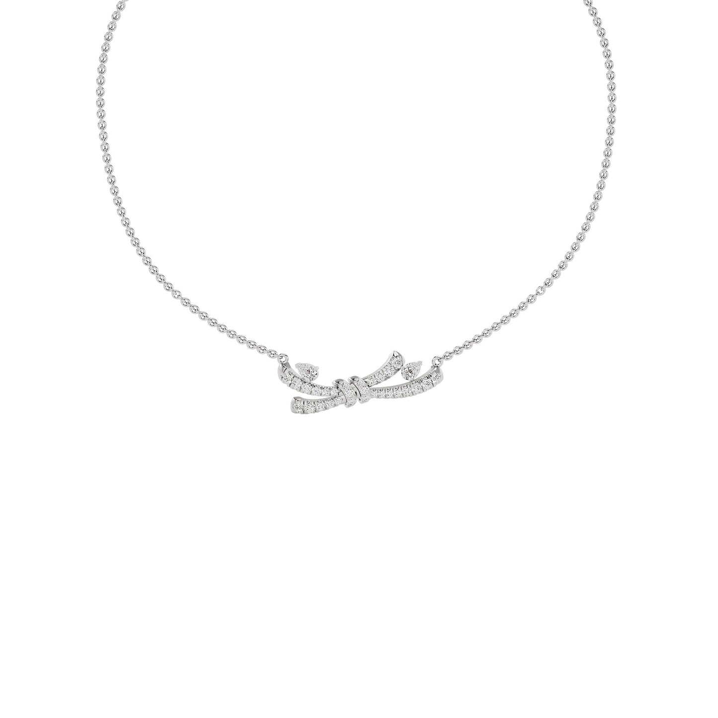 Tie The Knot Diamond Necklace