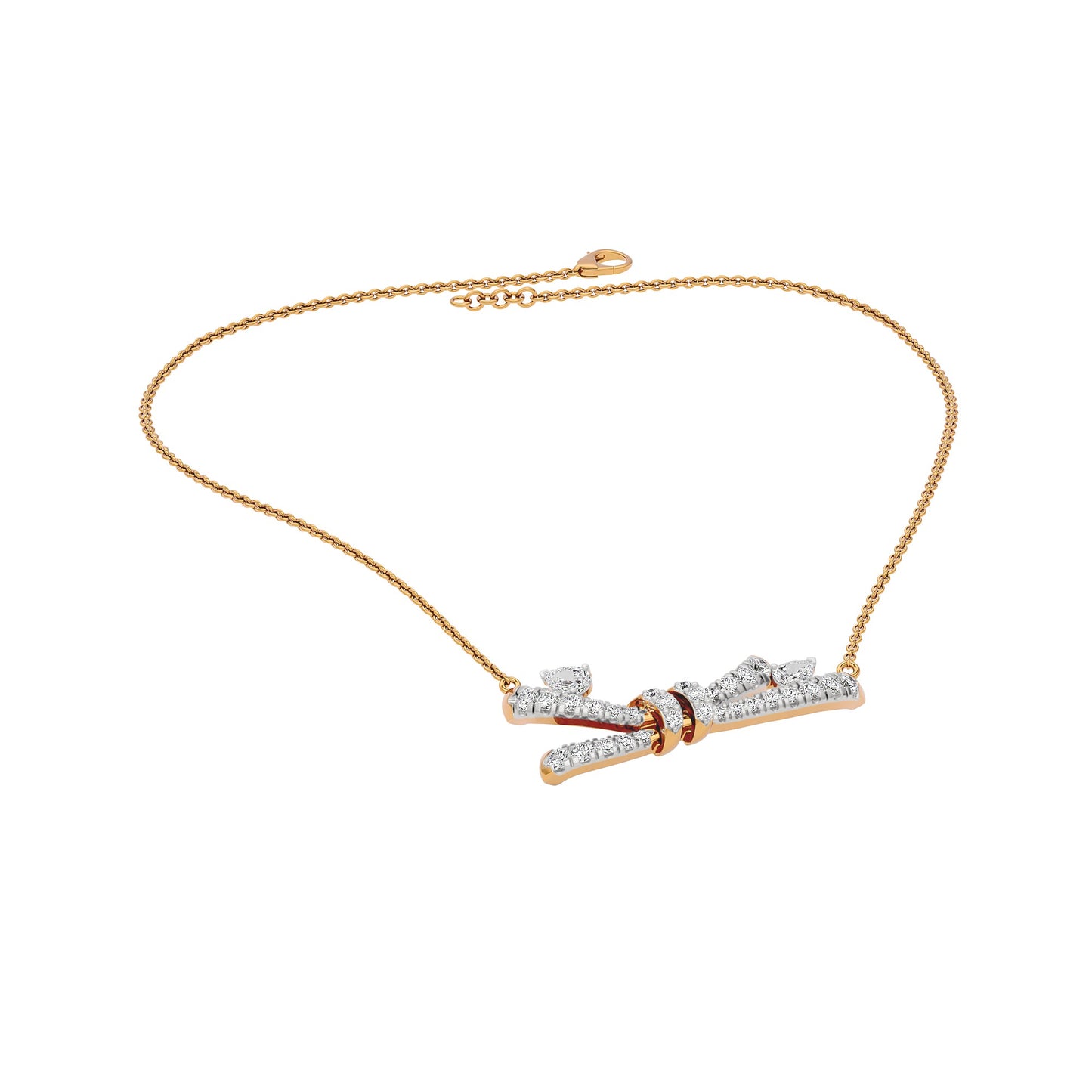 Tie The Knot Diamond Necklace