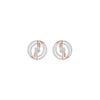 Celestial Serenity Diamond Halo Earrings 18 KT / Rose Gold