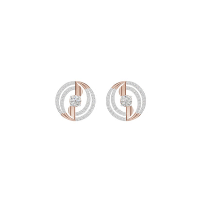 Celestial Serenity Diamond Halo Earrings 18 KT / Rose Gold