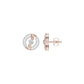 Celestial Serenity Diamond Halo Earrings 18 KT / Rose Gold