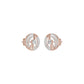 Celestial Serenity Diamond Halo Earrings 18 KT / Rose Gold