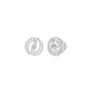 Celestial Serenity Diamond Halo Earrings 18 KT / White Gold