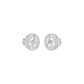 Celestial Serenity Diamond Halo Earrings 18 KT / White Gold