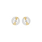 Celestial Serenity Diamond Halo Earrings 18 KT / Yellow Gold