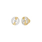 Celestial Serenity Diamond Halo Earrings 18 KT / Yellow Gold