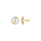 Celestial Serenity Diamond Halo Earrings 18 KT / Yellow Gold
