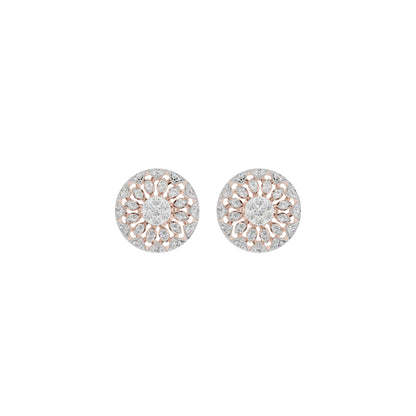 Mandala Diamond Earrings 18 KT / Rose Gold