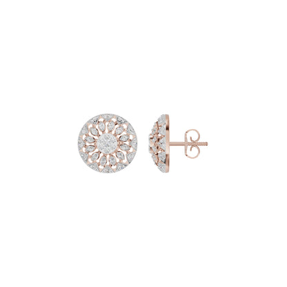 Mandala Diamond Earrings 18 KT / Rose Gold
