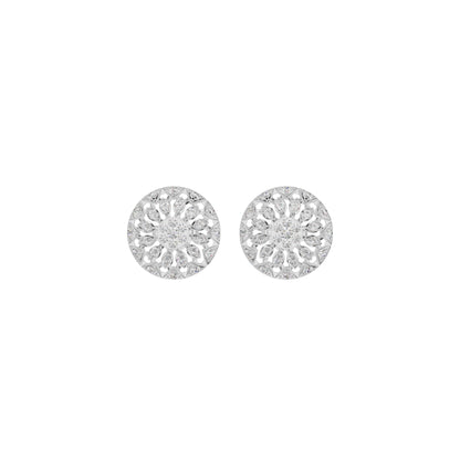 Mandala Diamond Earrings 18 KT / White Gold