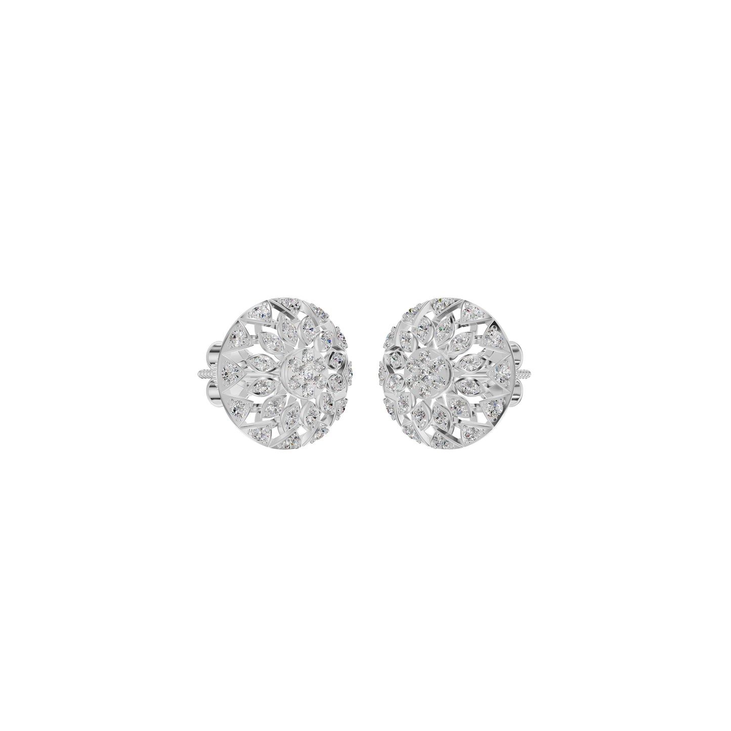 Mandala Diamond Earrings 18 KT / White Gold