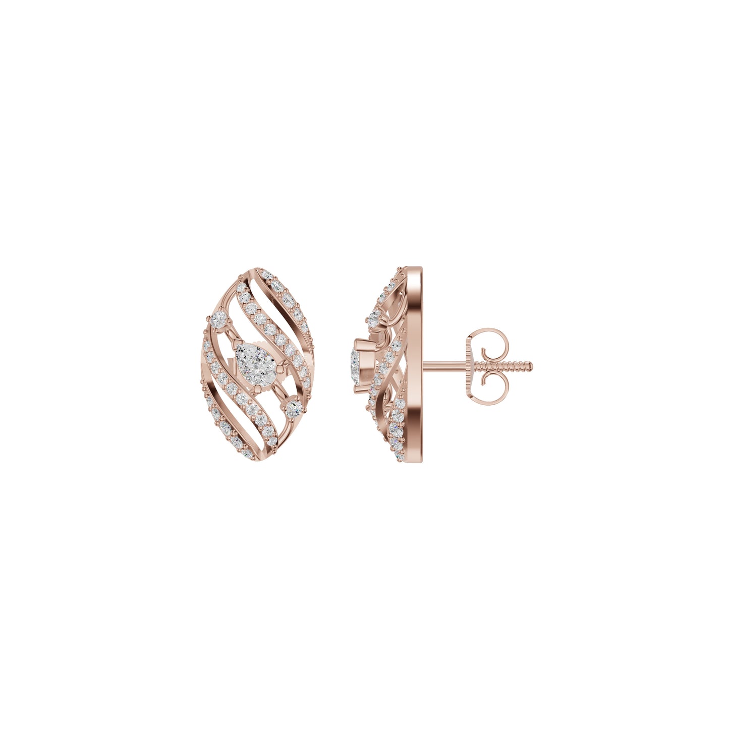 The Oracle's Eye Diamond Earrings 18 KT / Rose Gold